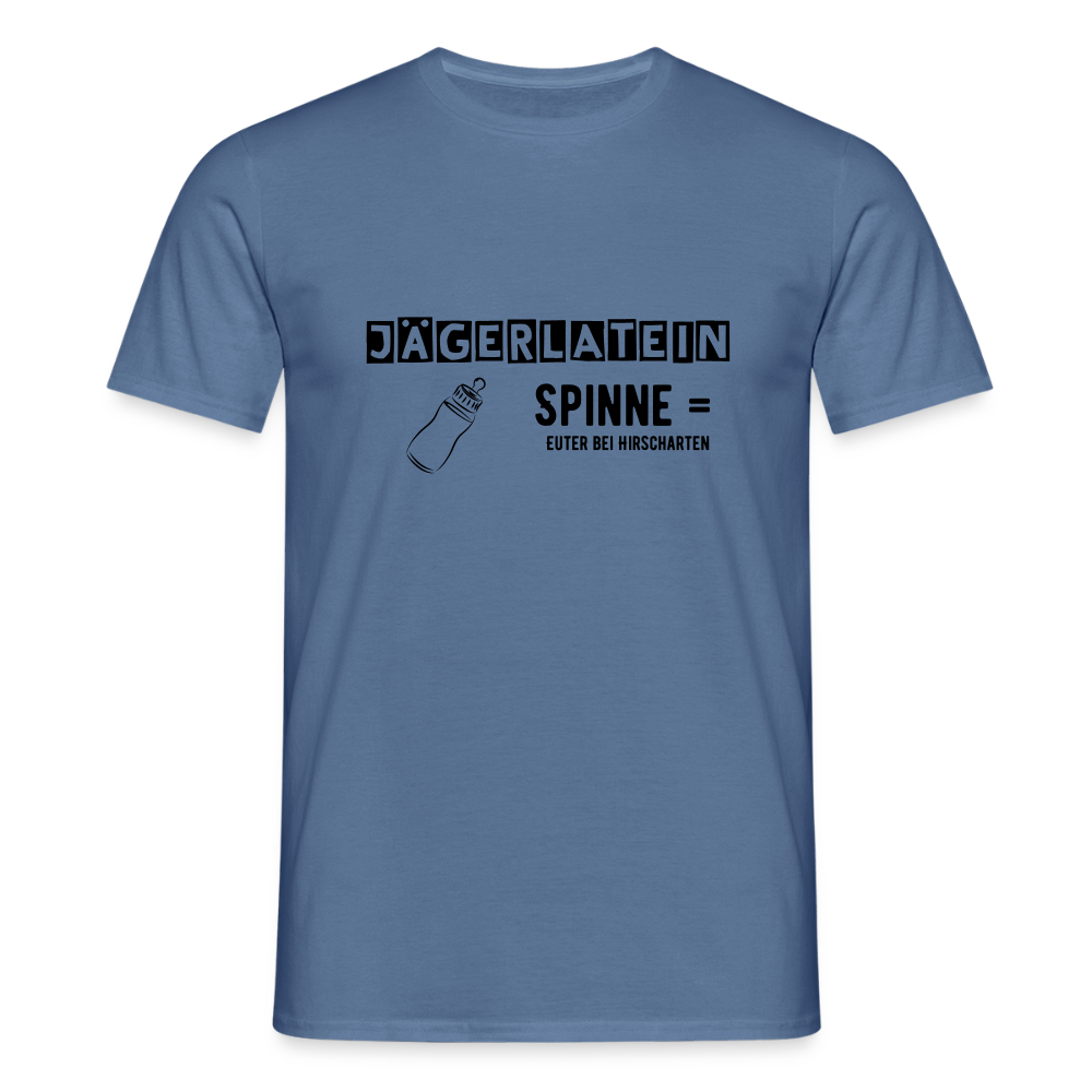 Jagdshirt - Spinne - Taubenblau 
