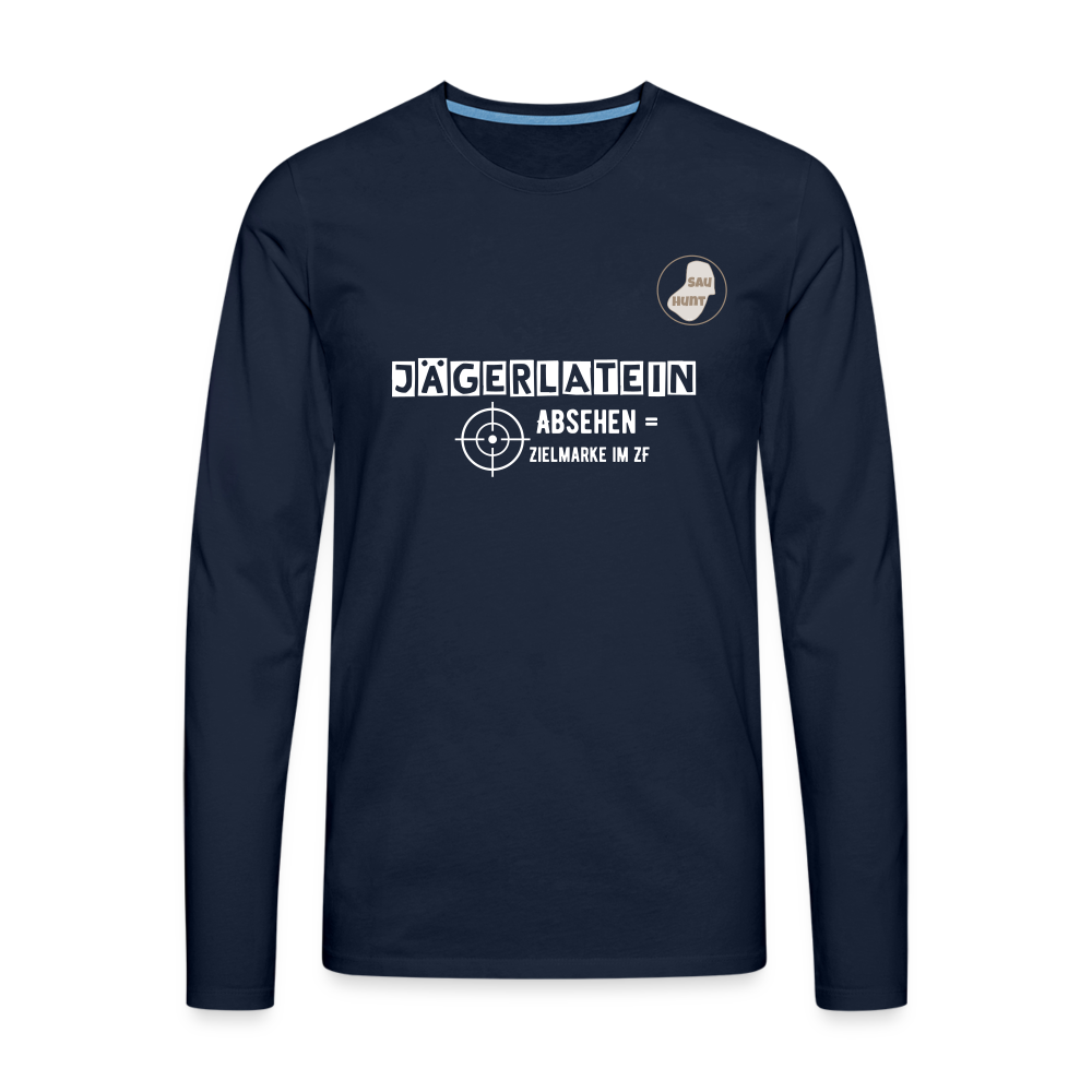 Jagdlangarmshirt - Absehen - Navy