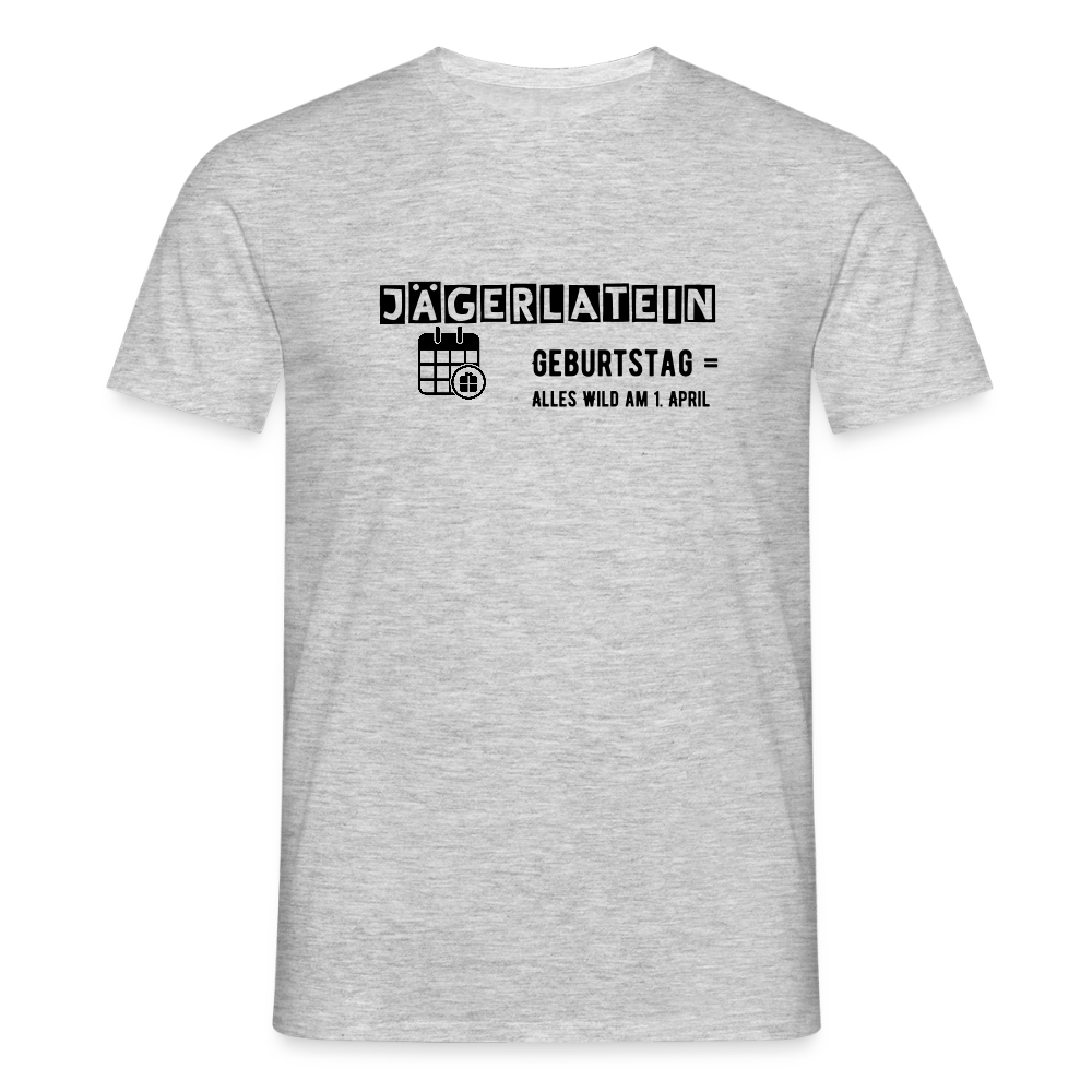 Jagdshirt - Geburtstag - Grau meliert