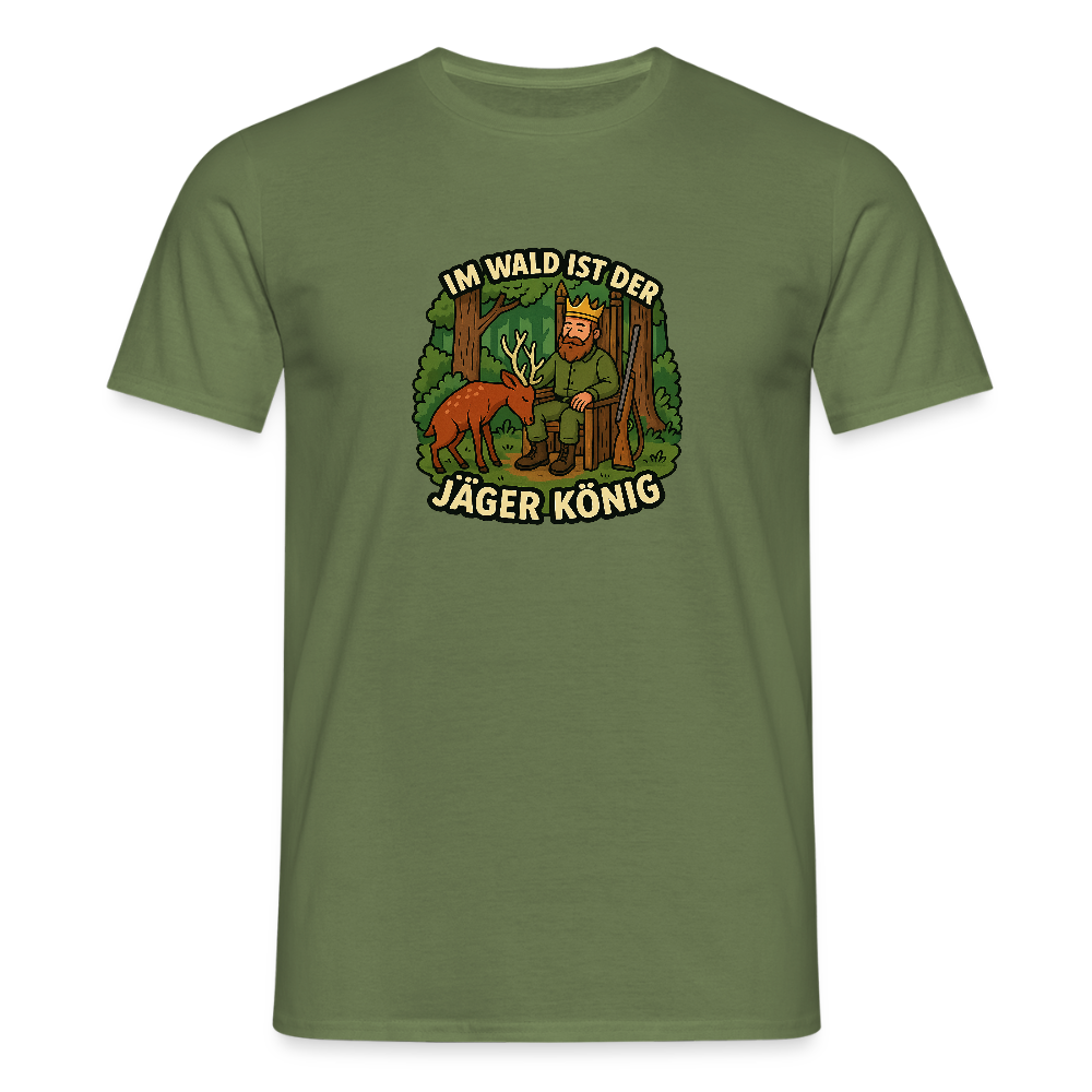 Fun Shirt - Jäger ist König - Militärgrün