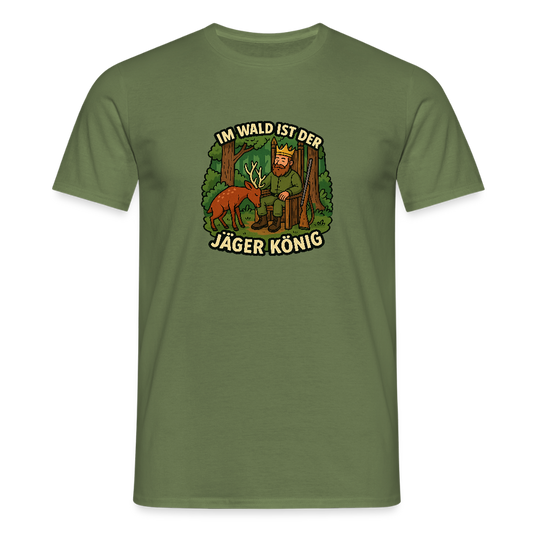 Fun Shirt - Jäger ist König - Militärgrün