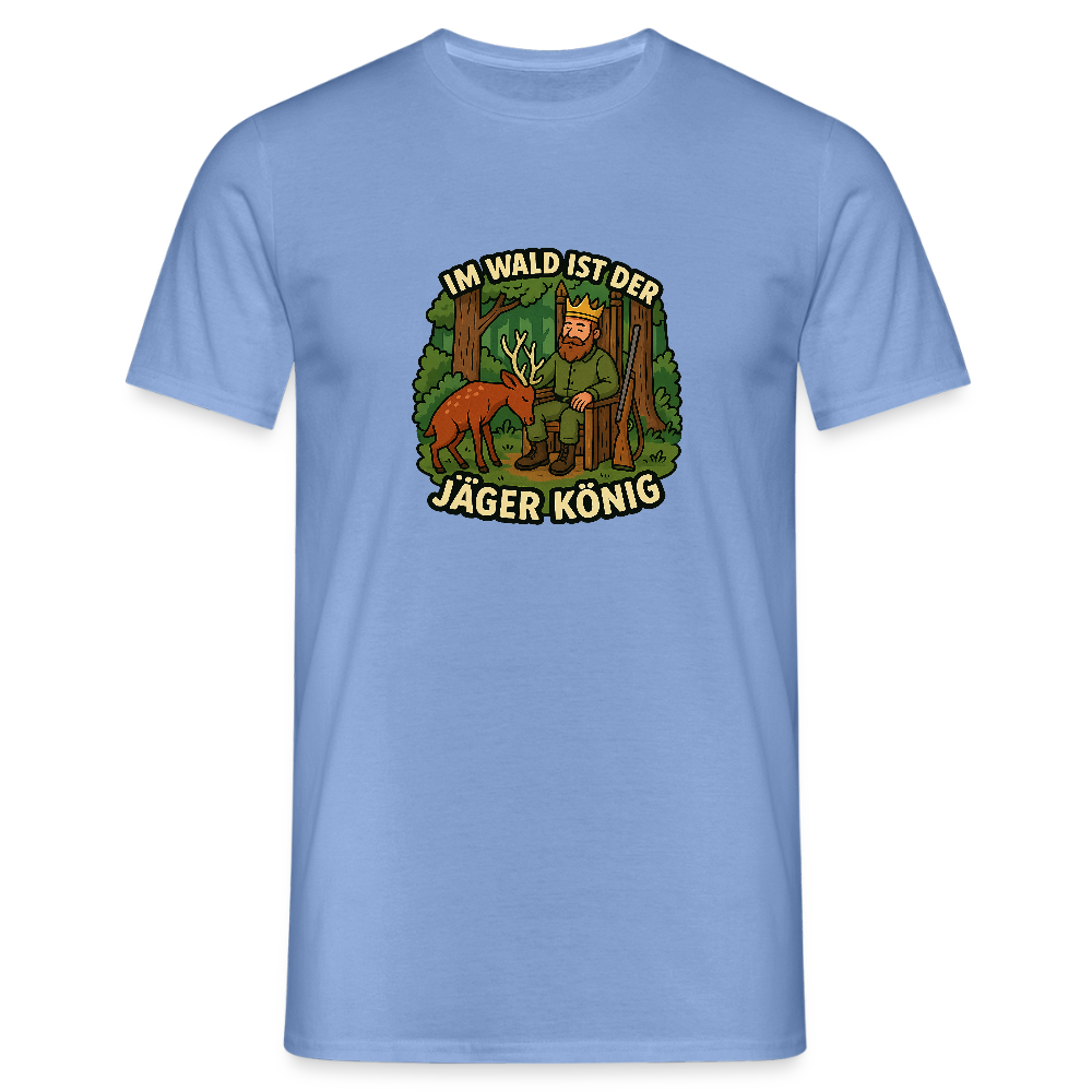 Fun Shirt - Jäger ist König - carolina blue