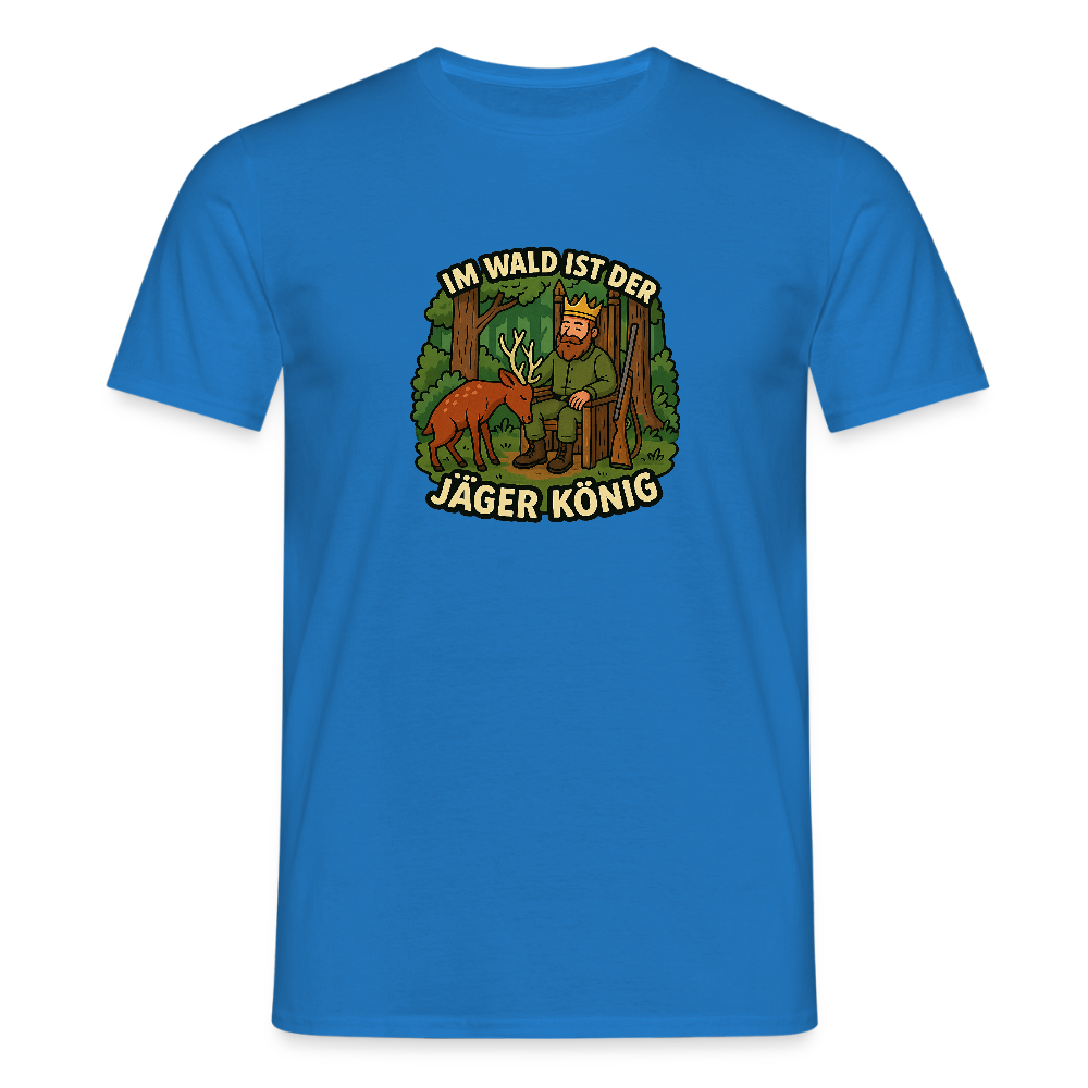 Fun Shirt - Jäger ist König - Royalblau