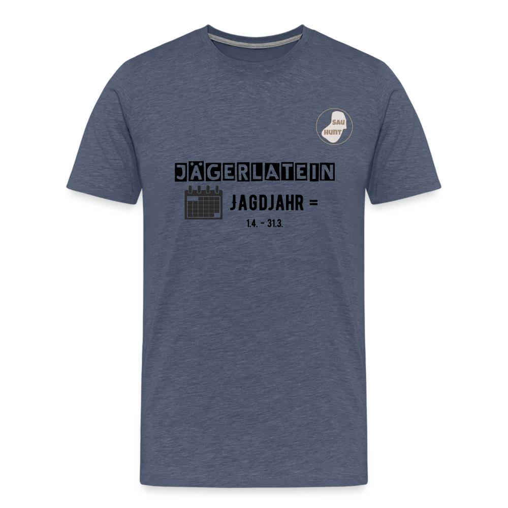 Jagdshirt - Jagdjahr - Blau meliert