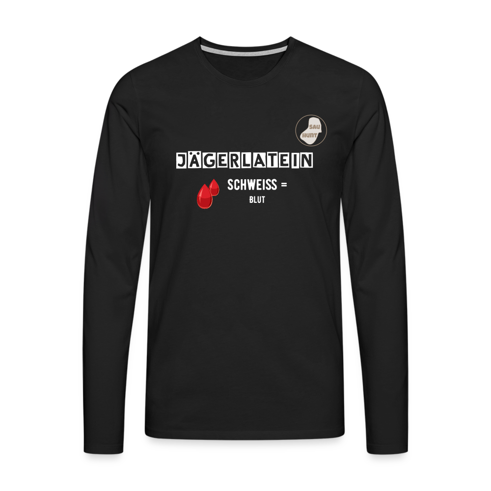 Jagdlangarmshirt - Schweiß - Schwarz