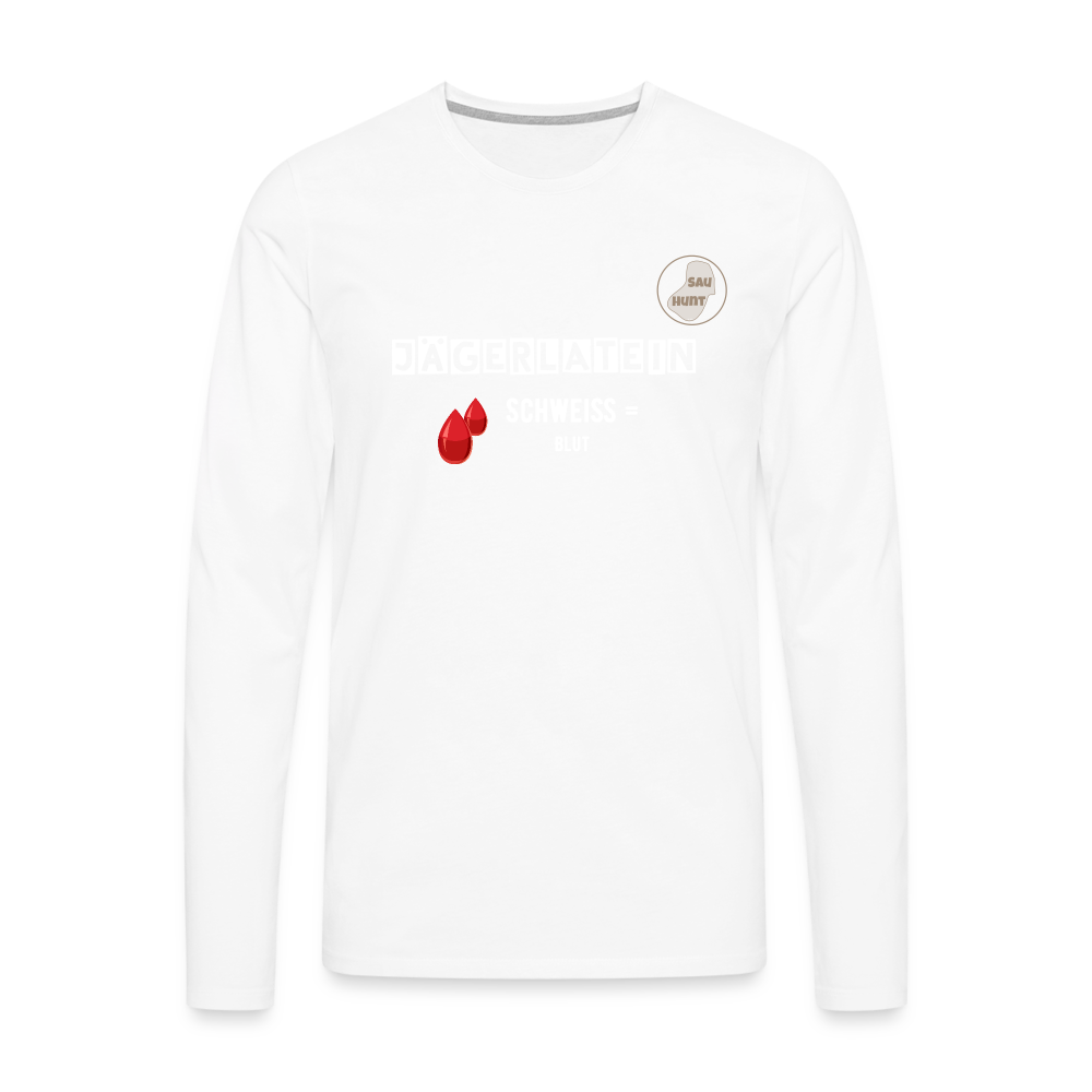 Jagdlangarmshirt - Schweiß - Weiß
