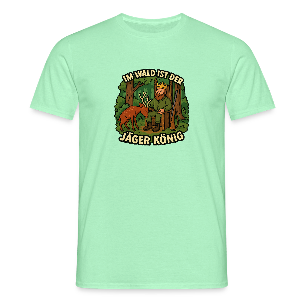 Fun Shirt - Jäger ist König - Mintgrün