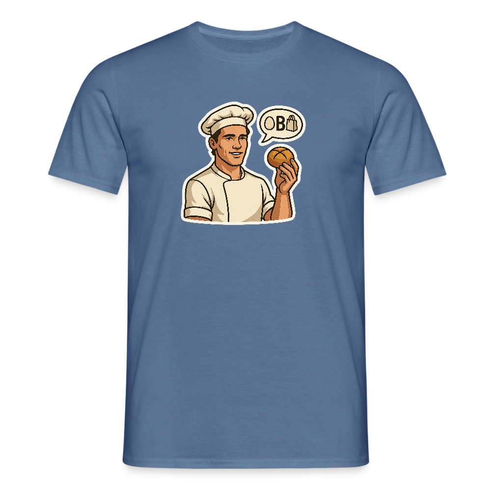 Fun Shirt - Ei B Tasche - Taubenblau 