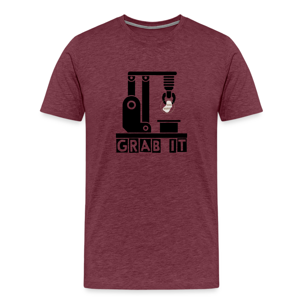 SauHunt Shirt - Grab IT - Bordeauxrot meliert