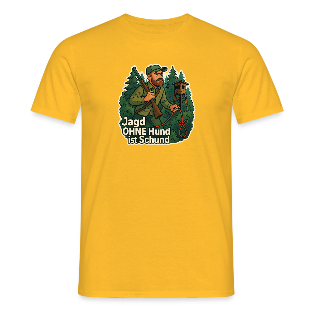 Fun Shirt - Jagd ohne Hund - Gelb