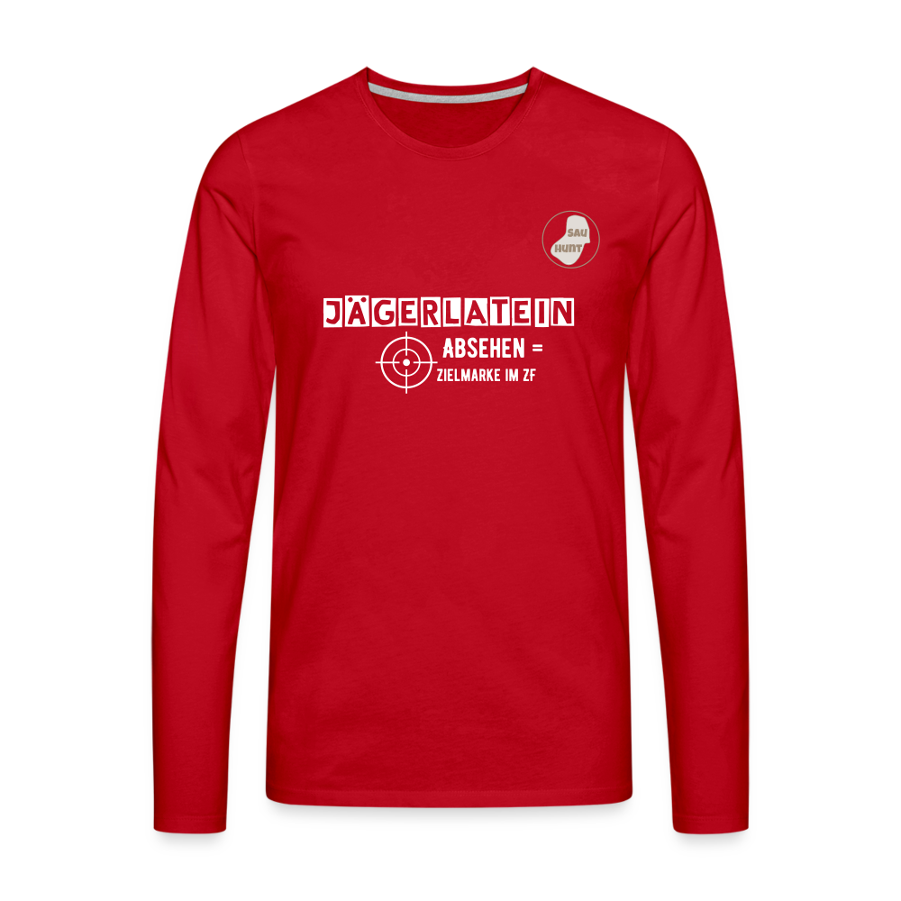 Jagdlangarmshirt - Absehen - Rot