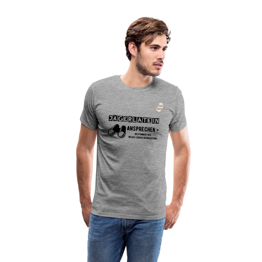 Jagdshirt - Ansprechen - Grau meliert
