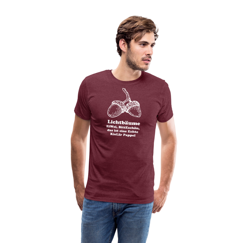 Jagdshirt - Lichtbäume - Bordeauxrot meliert