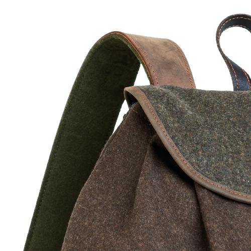 AKAH - Jagdrucksack aus Loden und Leder