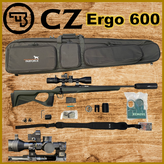 Waffenpaket CZ 600 ERGO mit viel Zubehör .308 Win. - SOFORT VERFÜGBAR