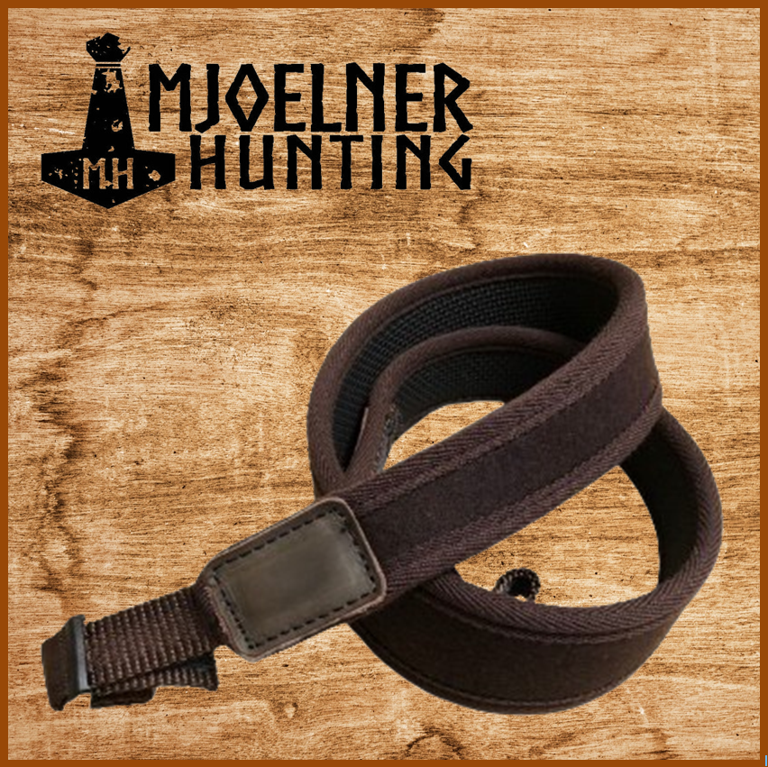 Mjoelner Hunting - Gewehrriemen - Braun aus Loden & Neopren