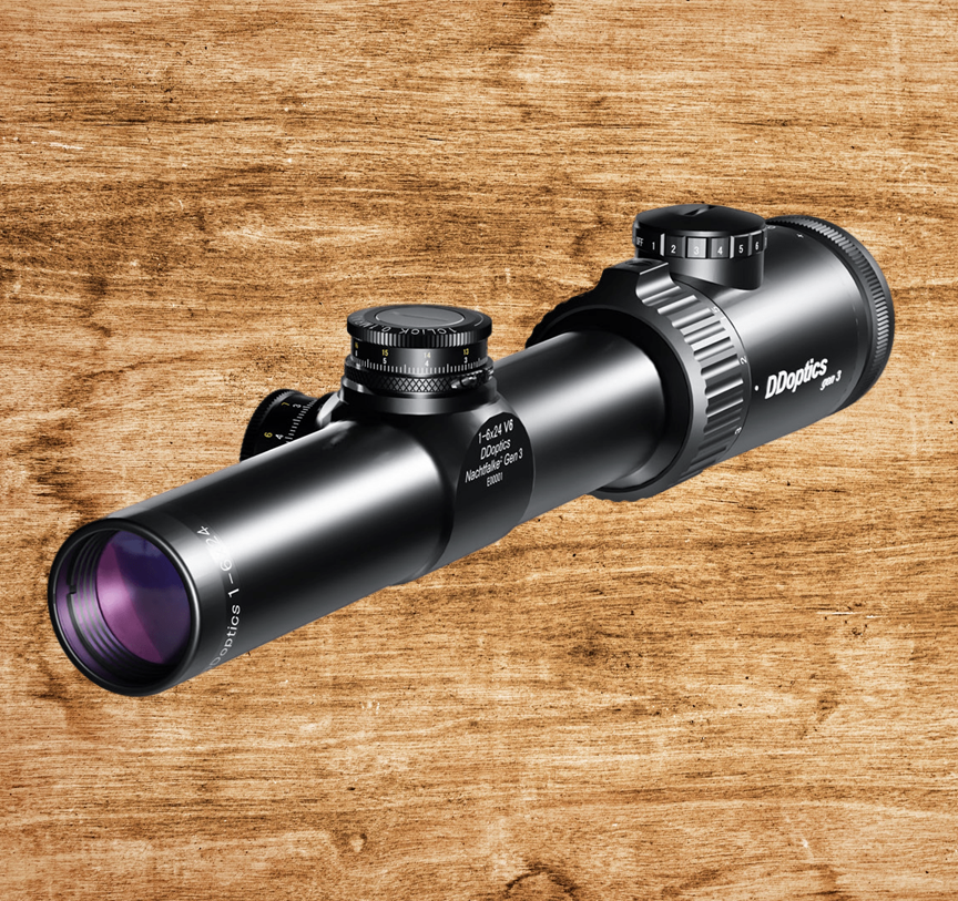 DDOptics - Riflescope Nighteagle V6 1-6x24 reticle Fine Cross driven hunting glass