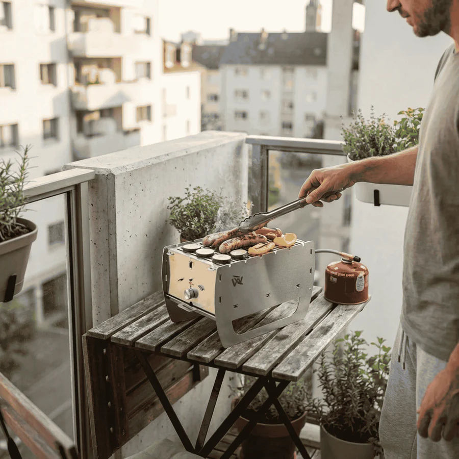 Odenwolf - Faltbarer Gasgrill aus Edelstahl