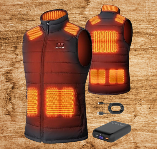 KEMIMOTO - Heating vest with 8 heating zones + 3 adjustable heat levels
