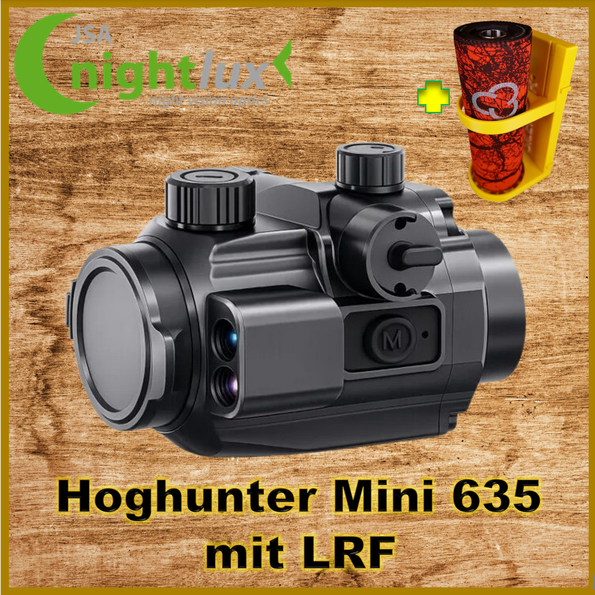JSA - Hoghunter Mini 635 LRF Wärmebildvorsatz-Gerät mit LRF + Adapter + Saulencer + Aktion