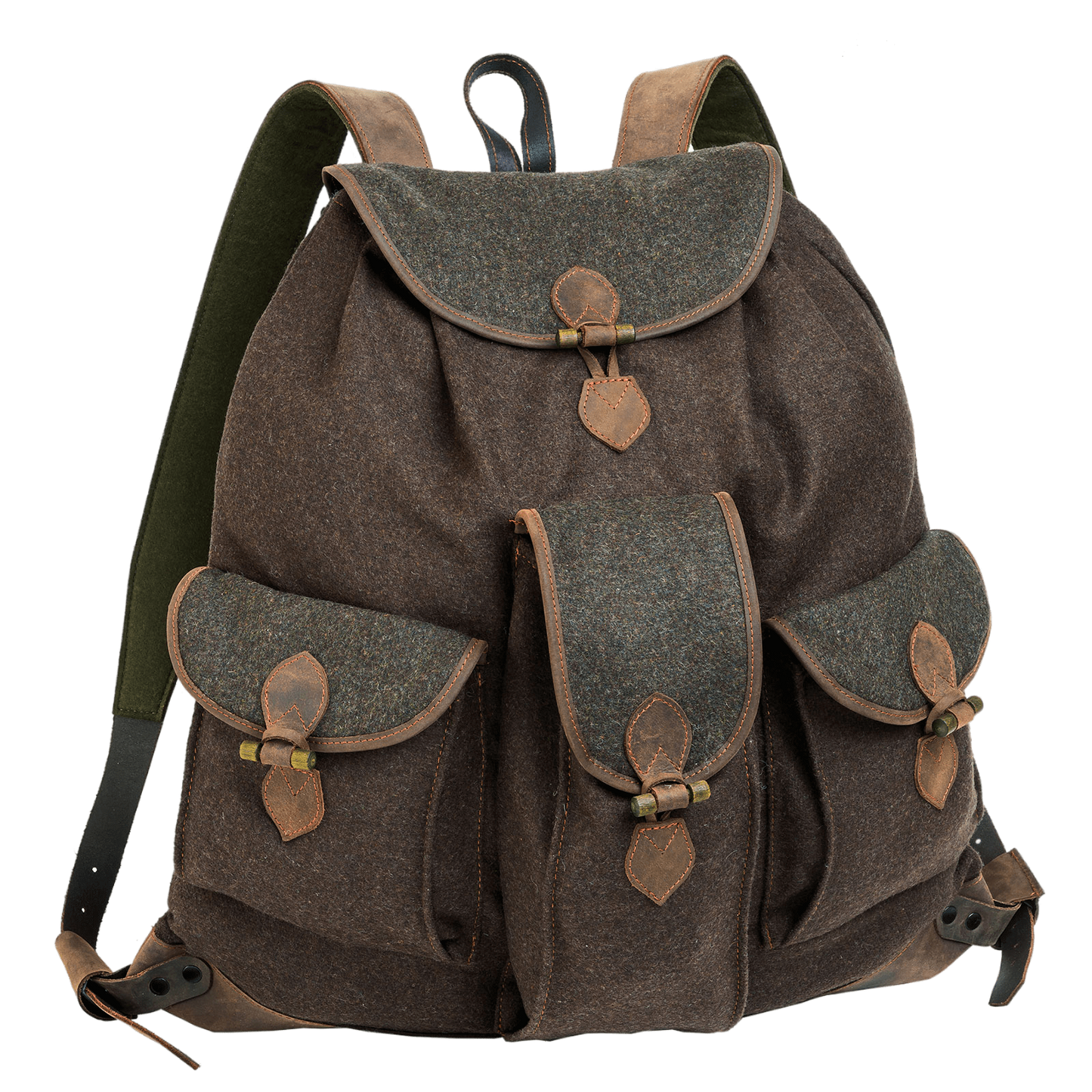 AKAH - hunting backpack made of loden and leather