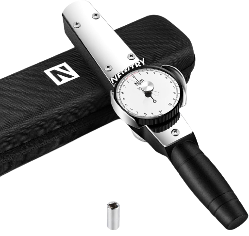 NEWTRY - Torque wrench with drag pointer (1.0 - 10.0Nm) 