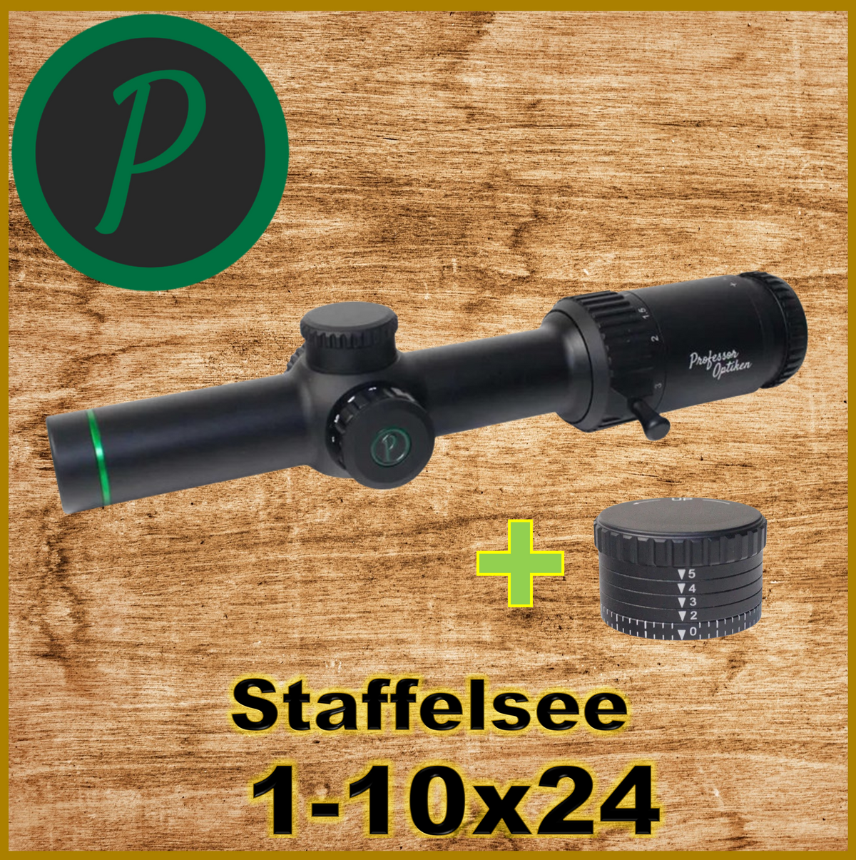 Professor Optiken - Riflescope Ammersee 1-6x24 HD, reticle 4, illuminated, driven hunt lens 