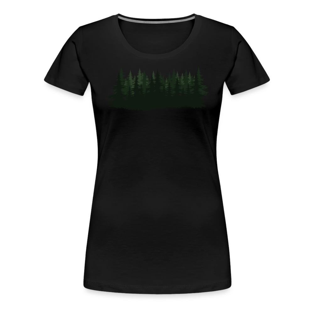 Jagdwelt T-Shirt für Sie (Premium) - Wald - Schwarz