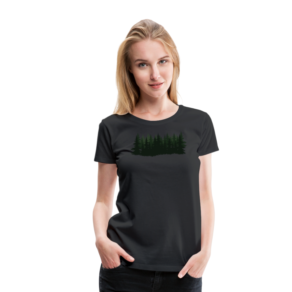 Jagdwelt T-Shirt für Sie (Premium) - Wald - Schwarz