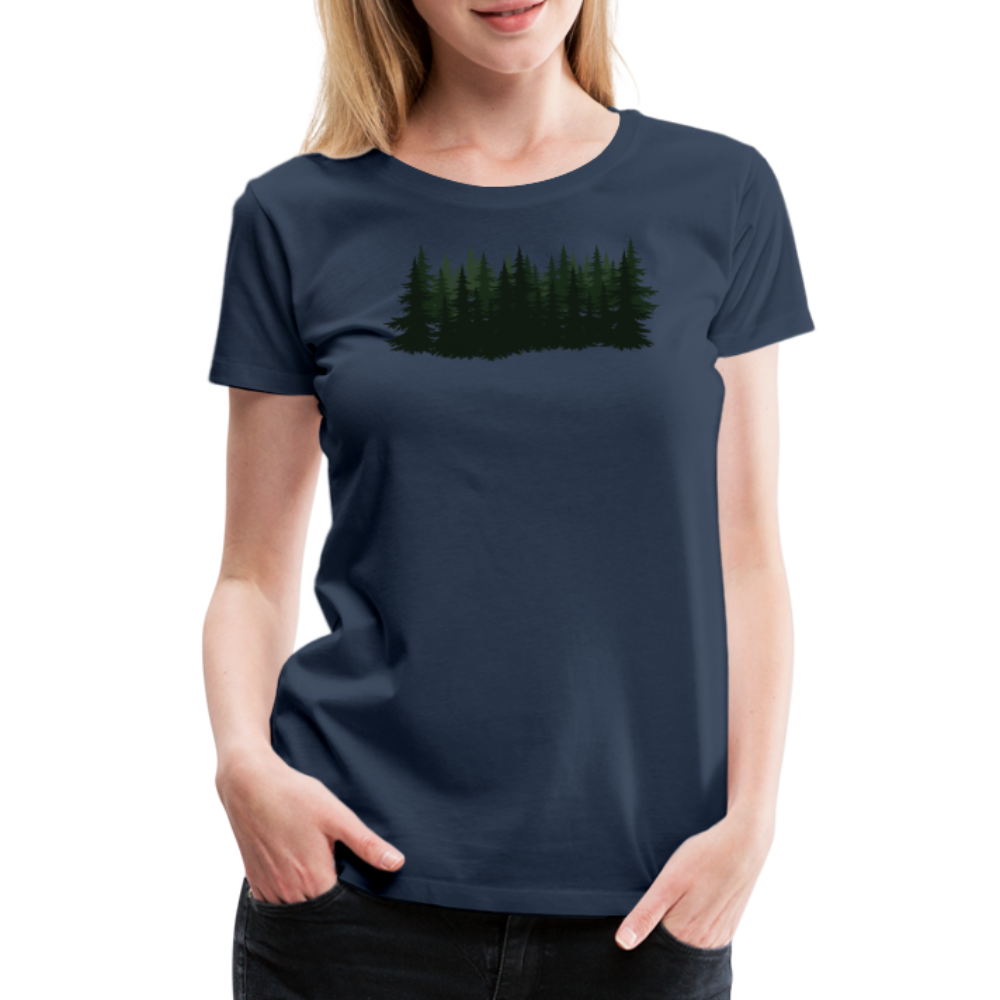 Jagdwelt T-Shirt für Sie (Premium) - Wald - Navy
