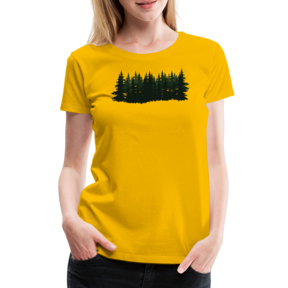 Jagdwelt T-Shirt für Sie (Premium) - Wald - Sonnengelb