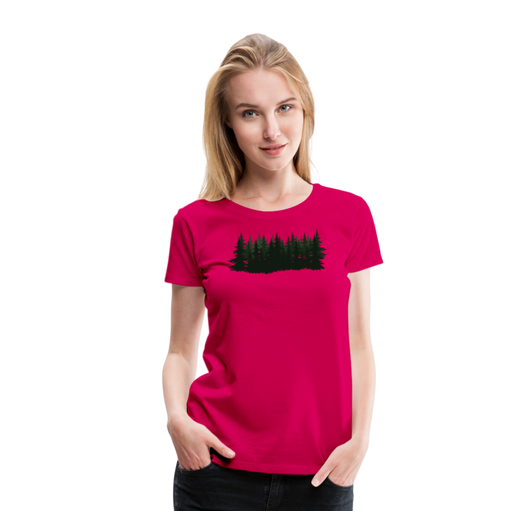 Jagdwelt T-Shirt für Sie (Premium) - Wald - dunkles Pink