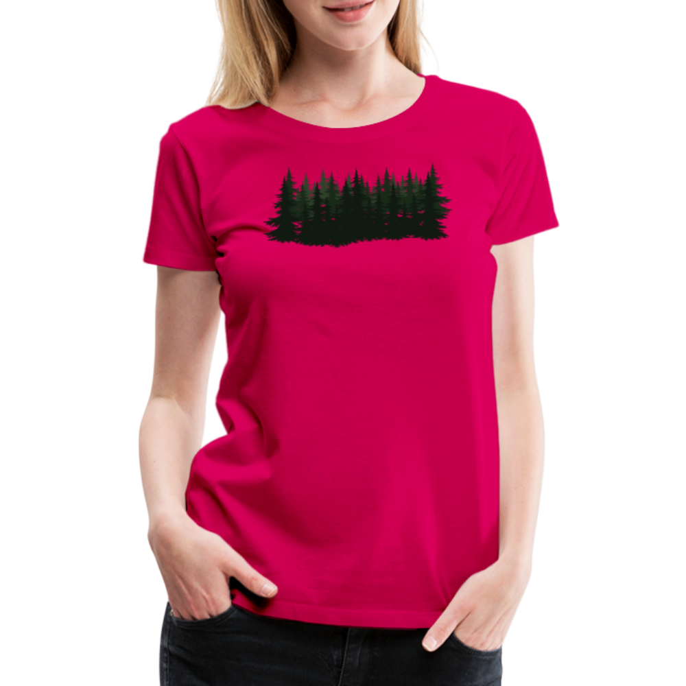 Jagdwelt T-Shirt für Sie (Premium) - Wald - dunkles Pink