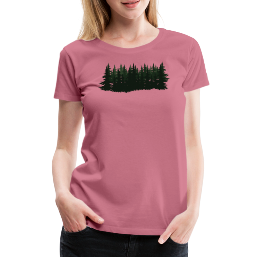 Jagdwelt T-Shirt für Sie (Premium) - Wald - Malve
