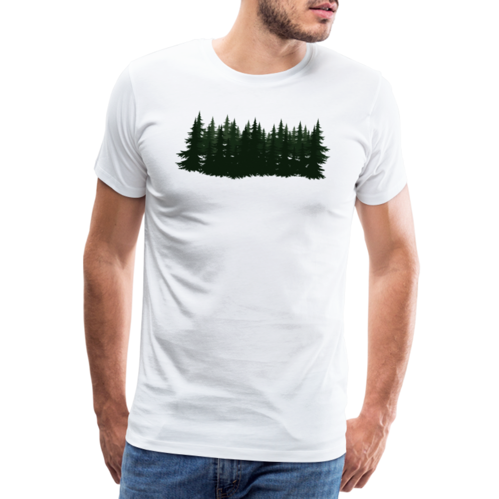 Jagdwelt T-Shirt (Premium) - Wald - weiß