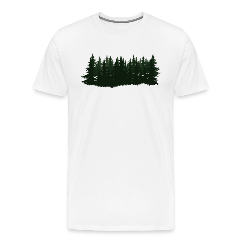 Jagdwelt T-Shirt (Premium) - Wald - weiß