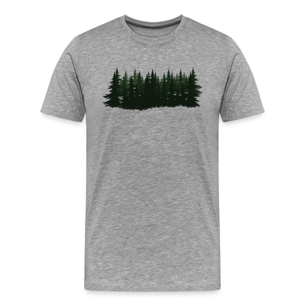 Jagdwelt T-Shirt (Premium) - Wald - Grau meliert