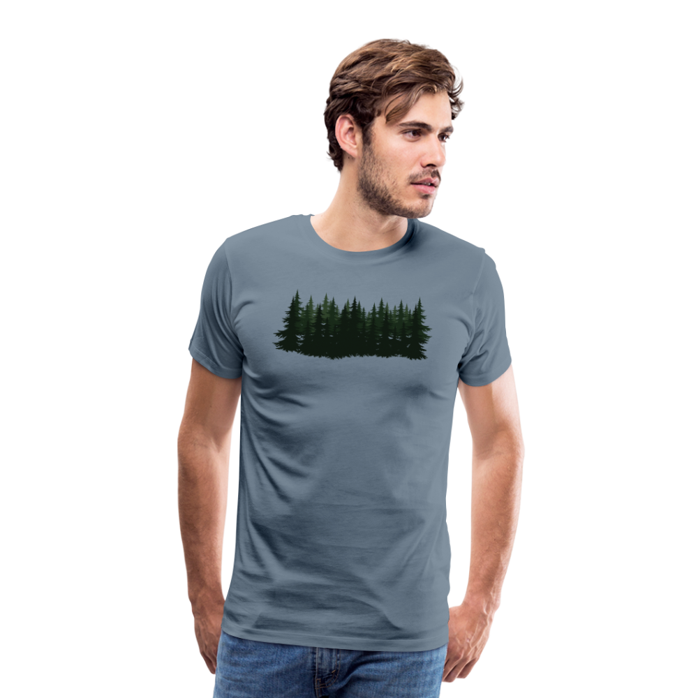 Jagdwelt T-Shirt (Premium) - Wald - Blaugrau
