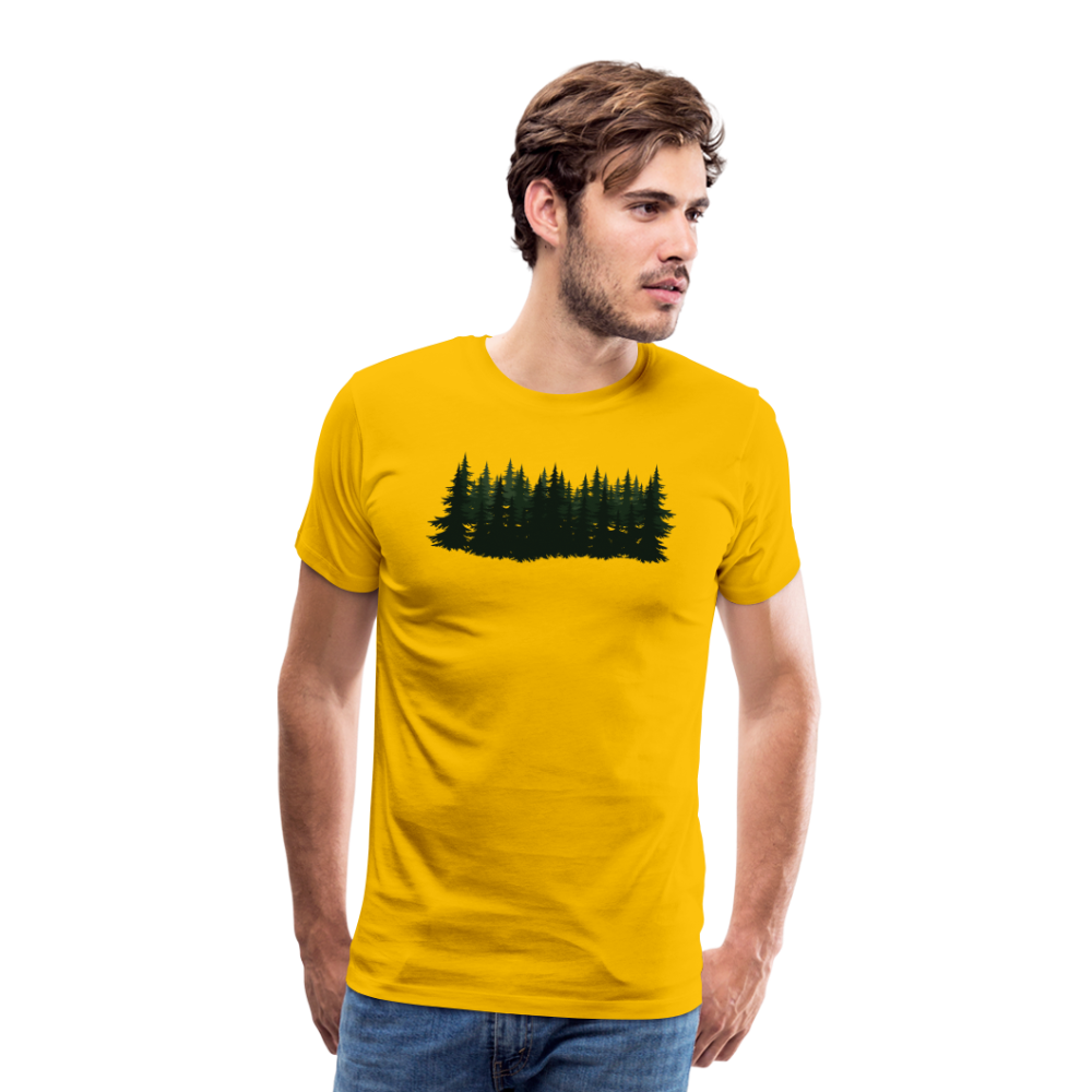 Jagdwelt T-Shirt (Premium) - Wald - Sonnengelb