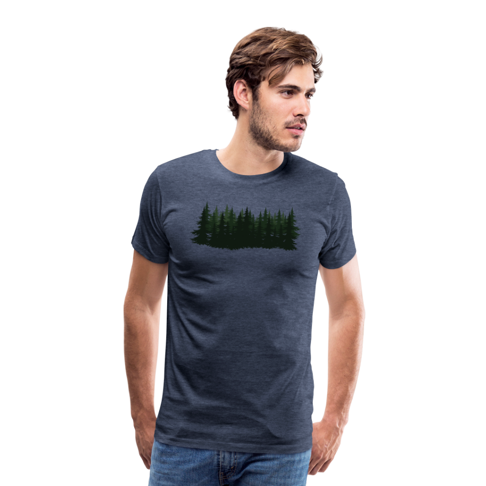 Jagdwelt T-Shirt (Premium) - Wald - Blau meliert