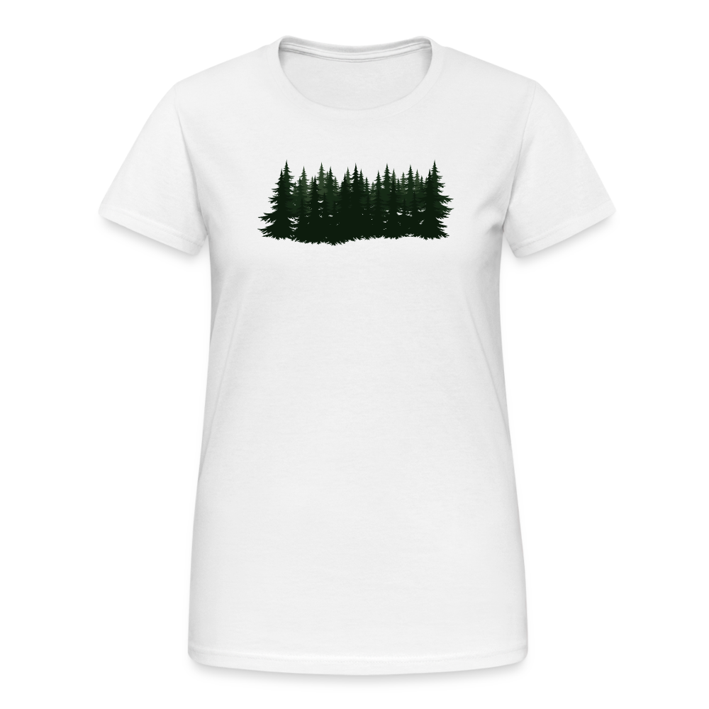 Jagdwelt T-Shirt für Sie (Gildan) - Wald - weiß