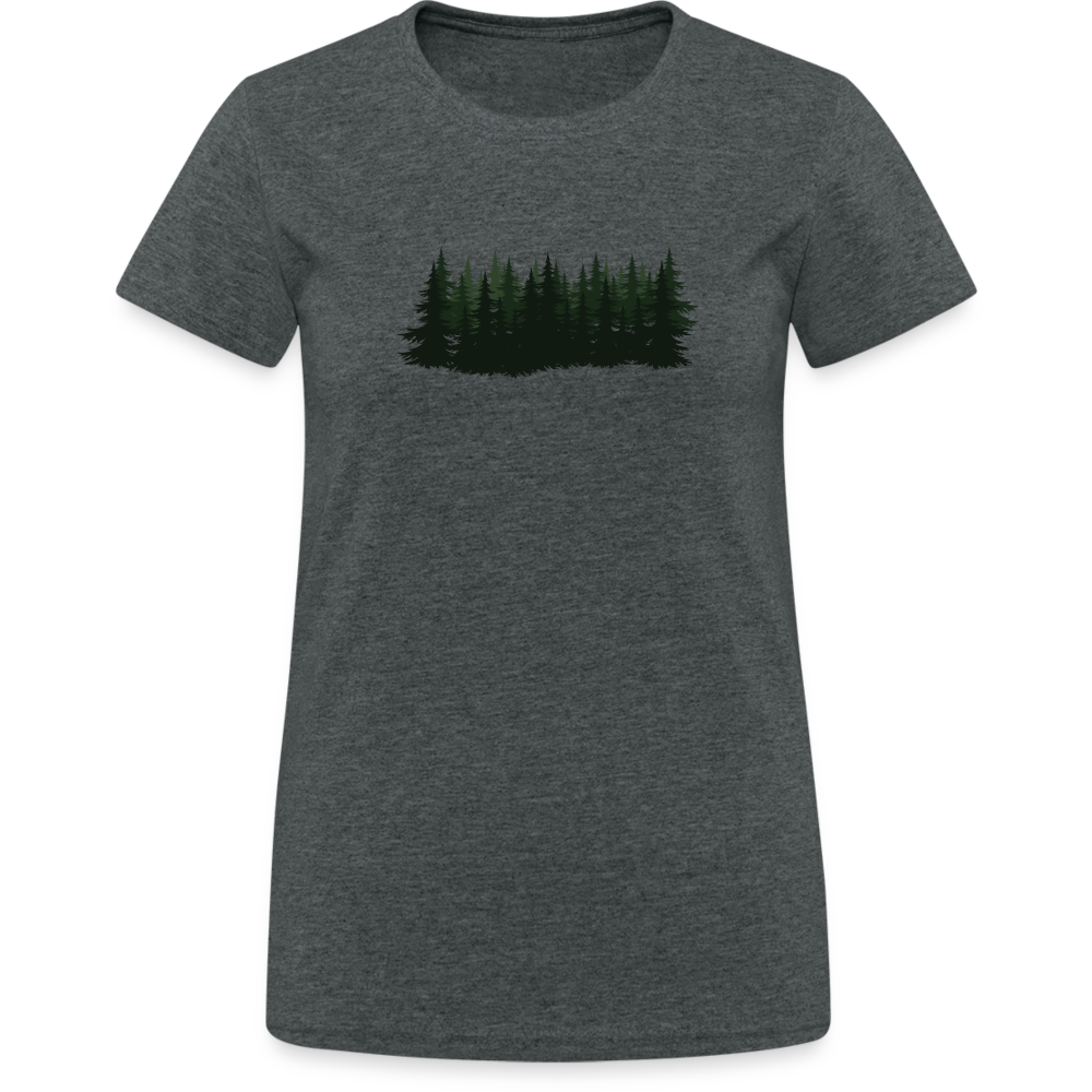 Jagdwelt T-Shirt für Sie (Gildan) - Wald - Dunkelgrau meliert