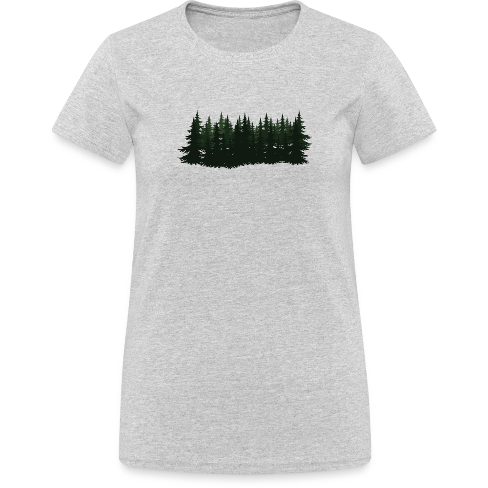 Jagdwelt T-Shirt für Sie (Gildan) - Wald - Grau meliert
