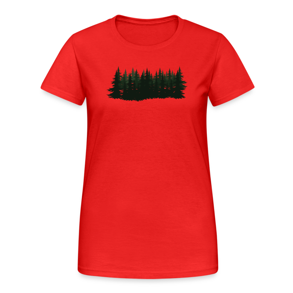 Jagdwelt T-Shirt für Sie (Gildan) - Wald - Rot