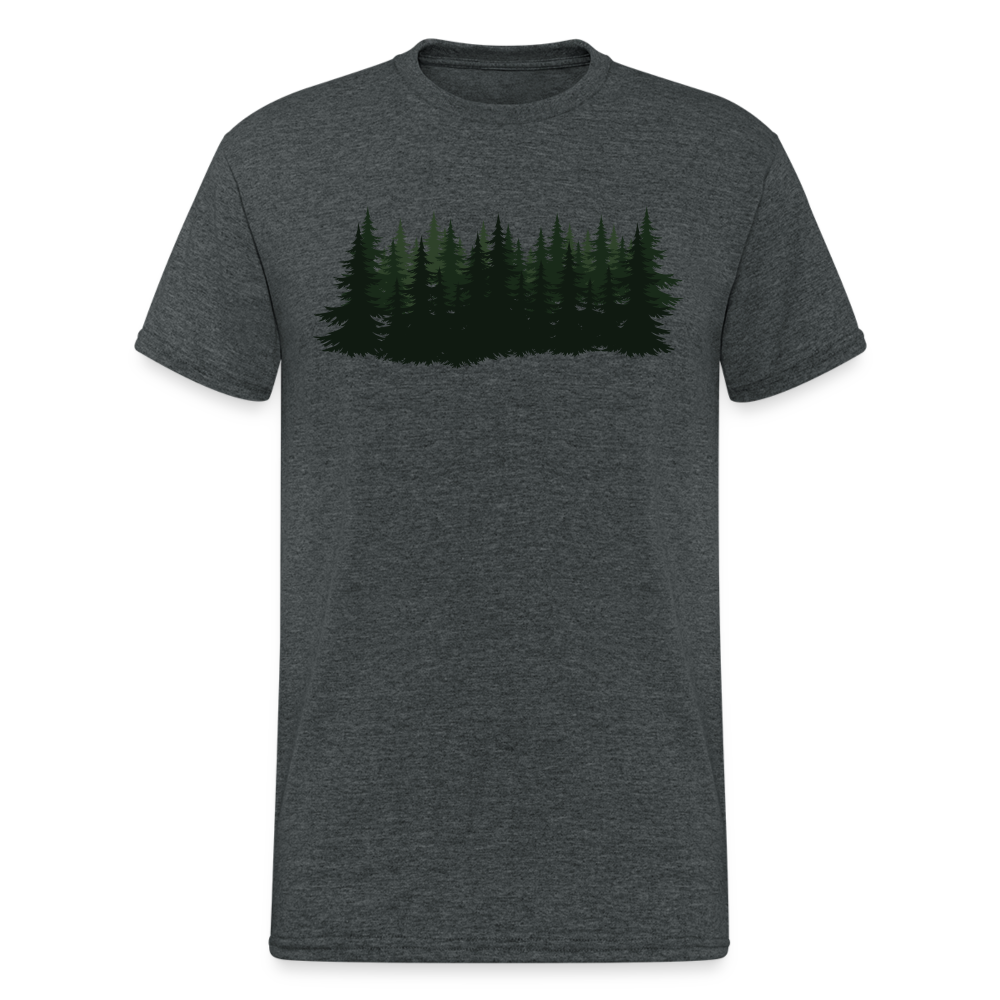 Jagdwelt T-Shirt (Gildan) - Wald - Dunkelgrau meliert