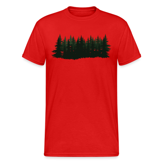 Jagdwelt T-Shirt (Gildan) - Wald - Rot