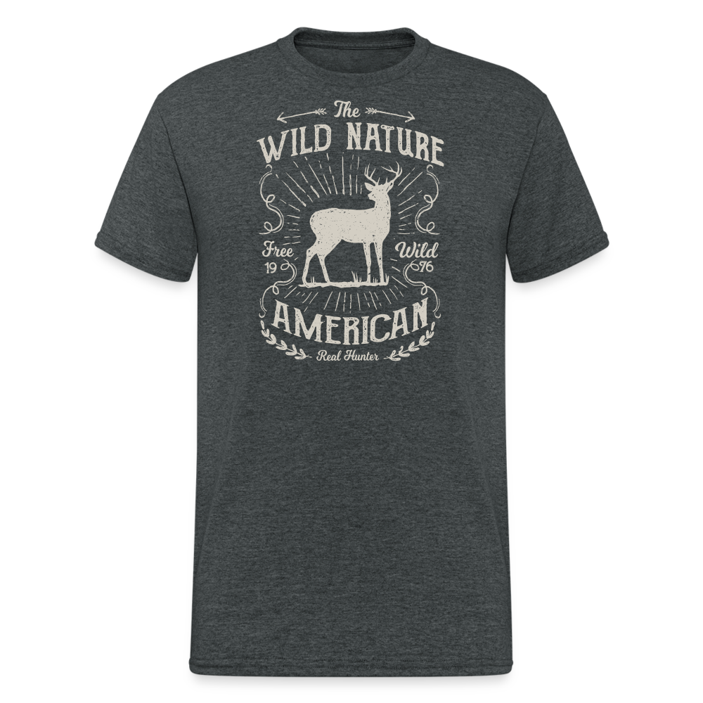 Jagdwelt T-Shirt (Gildan) - Wild nature - Dunkelgrau meliert