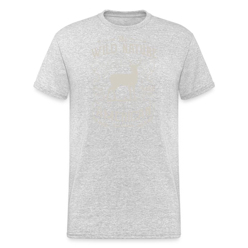 Jagdwelt T-Shirt (Gildan) - Wild nature - Grau meliert