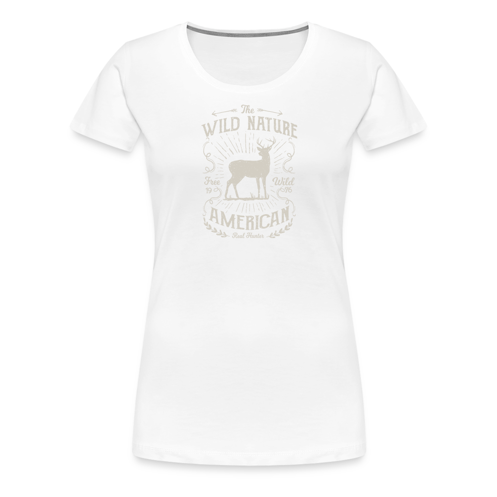 Jagdwelt T-Shirt für Sie (Premium) - Wild nature - weiß