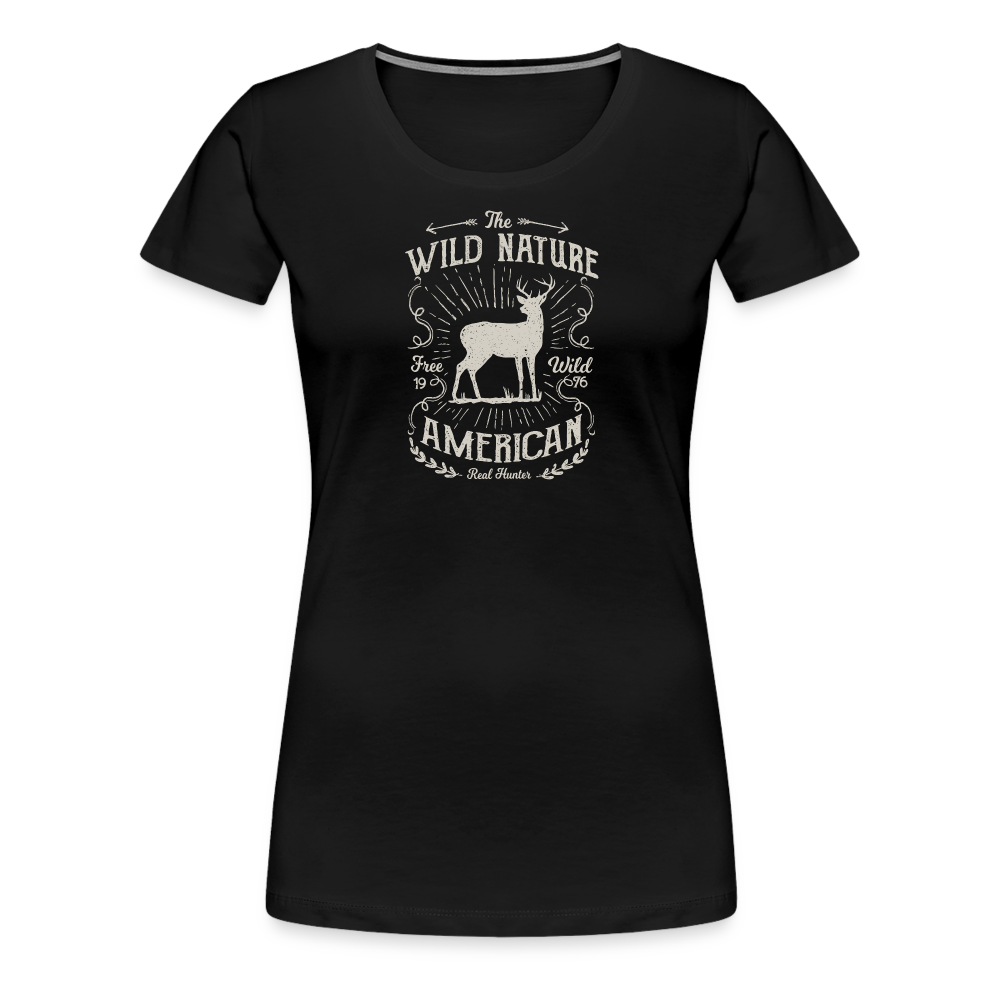 Jagdwelt T-Shirt für Sie (Premium) - Wild nature - Schwarz